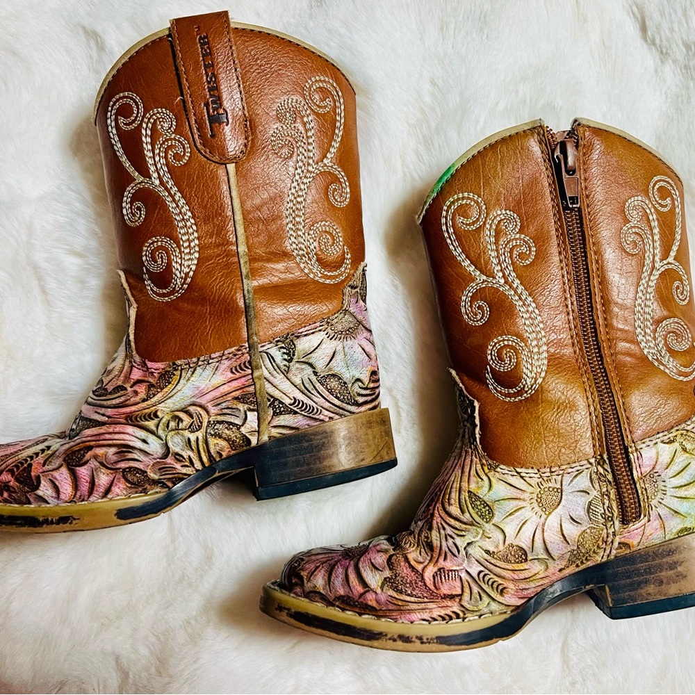 Twister Girls Elizabeth Western Boots Size 8 Toddler